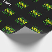 MODERNE BEARBEITBARE, EINFACHE TEMPLATE FÜR SCHWAR GESCHENKPAPIER (Ecke)