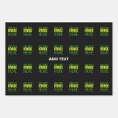 MODERNE BEARBEITBARE, EINFACHE TEMPLATE FÜR SCHWAR GESCHENKPAPIER SET (Vorderseite)