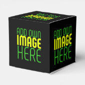 MODERNE BEARBEITBARE, EINFACHE TEMPLATE FÜR SCHWAR GESCHENKSCHACHTEL (Rückseite)