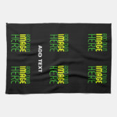 MODERNE BEARBEITBARE, EINFACHE TEMPLATE FÜR SCHWAR GESCHIRRTUCH (Horizontal)