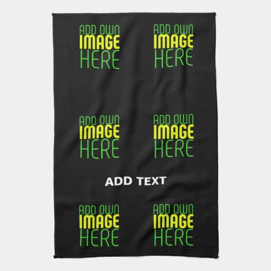 MODERNE BEARBEITBARE, EINFACHE TEMPLATE FÜR SCHWAR GESCHIRRTUCH (Vertikal)