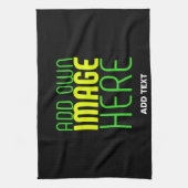 MODERNE BEARBEITBARE, EINFACHE TEMPLATE FÜR SCHWAR GESCHIRRTUCH (Vertikal)