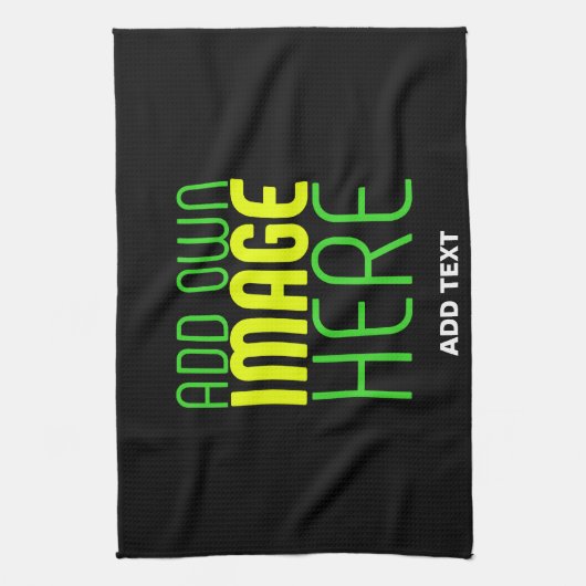 MODERNE BEARBEITBARE, EINFACHE TEMPLATE FÜR SCHWAR GESCHIRRTUCH (Vertikal)