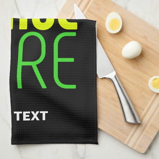 MODERNE BEARBEITBARE, EINFACHE TEMPLATE FÜR SCHWAR GESCHIRRTUCH (Viertel Falte)