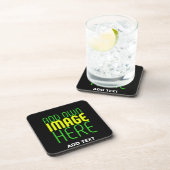 MODERNE BEARBEITBARE, EINFACHE TEMPLATE FÜR SCHWAR GETRÄNKEUNTERSETZER (Rechte Seite)