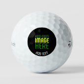 MODERNE BEARBEITBARE, EINFACHE TEMPLATE FÜR SCHWAR GOLFBALL (Vorderseite)