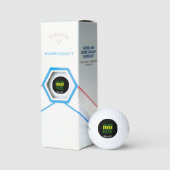 MODERNE BEARBEITBARE, EINFACHE TEMPLATE FÜR SCHWAR GOLFBALL (Verpackung)