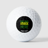 MODERNE BEARBEITBARE, EINFACHE TEMPLATE FÜR SCHWAR GOLFBALL (Vorderseite)