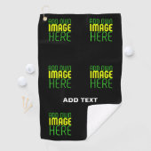 MODERNE BEARBEITBARE, EINFACHE TEMPLATE FÜR SCHWAR GOLFHANDTUCH (Insitu)