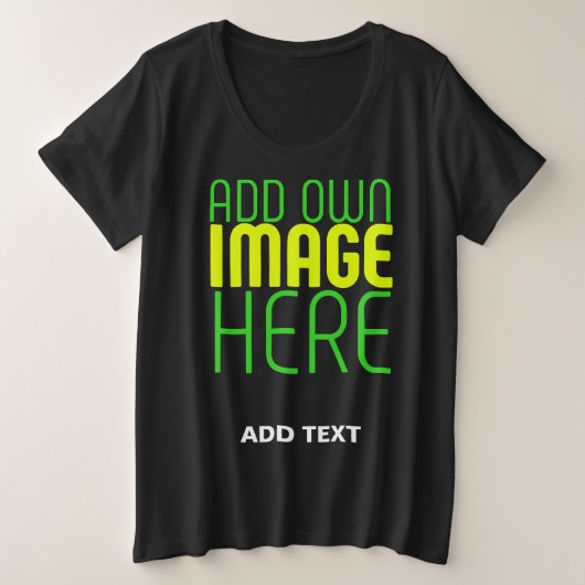 MODERNE BEARBEITBARE, EINFACHE TEMPLATE FÜR SCHWAR GROßE GRÖßE T-Shirt (Design vorne)