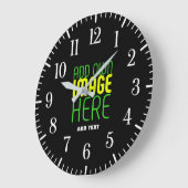 MODERNE BEARBEITBARE, EINFACHE TEMPLATE FÜR SCHWAR GROßE WANDUHR (Winkel)