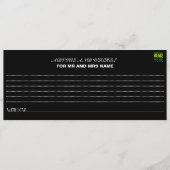 MODERNE BEARBEITBARE, EINFACHE TEMPLATE FÜR SCHWAR HINWEISKARTE (Vorderseite)