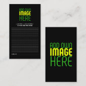 MODERNE BEARBEITBARE, EINFACHE TEMPLATE FÜR SCHWAR HINWEISKARTE (Vorne/Hinten)