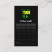 MODERNE BEARBEITBARE, EINFACHE TEMPLATE FÜR SCHWAR HINWEISKARTE (Vorderseite)