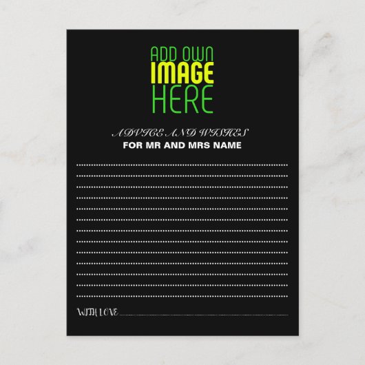 MODERNE BEARBEITBARE, EINFACHE TEMPLATE FÜR SCHWAR HINWEISKARTE (Vorderseite)