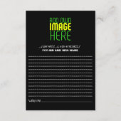 MODERNE BEARBEITBARE, EINFACHE TEMPLATE FÜR SCHWAR HINWEISKARTE (Vorderseite)