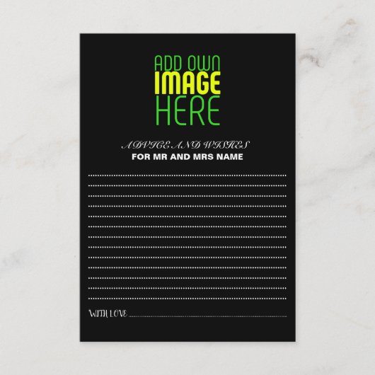 MODERNE BEARBEITBARE, EINFACHE TEMPLATE FÜR SCHWAR HINWEISKARTE (Vorderseite)