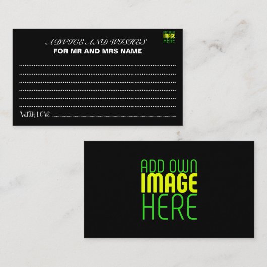 MODERNE BEARBEITBARE, EINFACHE TEMPLATE FÜR SCHWAR HINWEISKARTE (Vorne/Hinten)