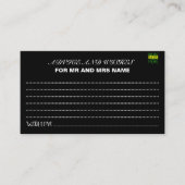 MODERNE BEARBEITBARE, EINFACHE TEMPLATE FÜR SCHWAR HINWEISKARTE (Vorderseite)