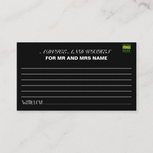 MODERNE BEARBEITBARE, EINFACHE TEMPLATE FÜR SCHWAR HINWEISKARTE (Vorderseite)