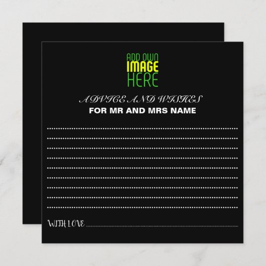 MODERNE BEARBEITBARE, EINFACHE TEMPLATE FÜR SCHWAR HINWEISKARTE (Vorne/Hinten)