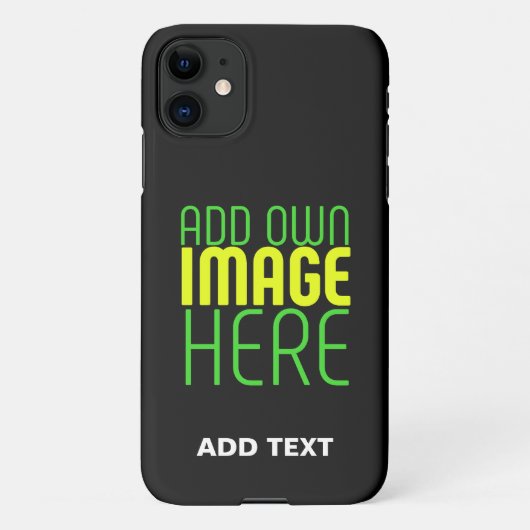 MODERNE BEARBEITBARE, EINFACHE TEMPLATE FÜR SCHWAR iPhone HÜLLE (Rückseite)