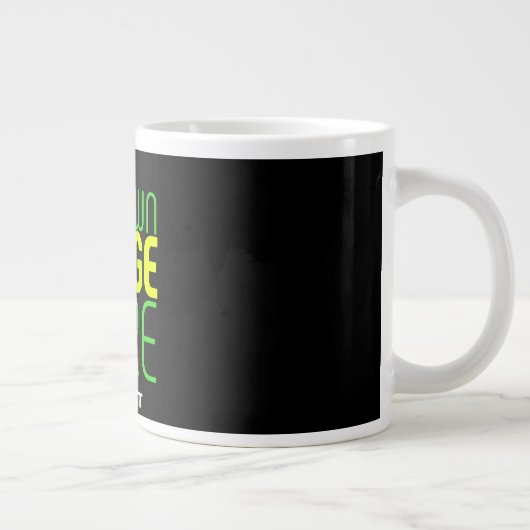 MODERNE BEARBEITBARE, EINFACHE TEMPLATE FÜR SCHWAR Jumbo-Tasse (Rechts)
