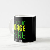 MODERNE BEARBEITBARE, EINFACHE TEMPLATE FÜR SCHWAR KAFFEETASSE (Vorderseite Links)