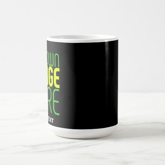 MODERNE BEARBEITBARE, EINFACHE TEMPLATE FÜR SCHWAR KAFFEETASSE (Mittel)