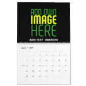 MODERNE BEARBEITBARE, EINFACHE TEMPLATE FÜR SCHWAR KALENDER (Mär 2027)