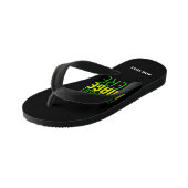 MODERNE BEARBEITBARE, EINFACHE TEMPLATE FÜR SCHWAR KINDERBADESANDALEN (Schrägansicht)