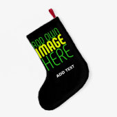 MODERNE BEARBEITBARE, EINFACHE TEMPLATE FÜR SCHWAR KLEINER WEIHNACHTSSTRUMPF (Rückseite (Hängend))