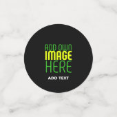 MODERNE BEARBEITBARE, EINFACHE TEMPLATE FÜR SCHWAR KONFETTI (Klein Vorderseite)