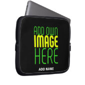 MODERNE BEARBEITBARE, EINFACHE TEMPLATE FÜR SCHWAR LAPTOPSCHUTZHÜLLE (Vorne Rechts)