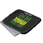 MODERNE BEARBEITBARE, EINFACHE TEMPLATE FÜR SCHWAR LAPTOPSCHUTZHÜLLE (Vorne Knopf)