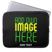 MODERNE BEARBEITBARE, EINFACHE TEMPLATE FÜR SCHWAR LAPTOPSCHUTZHÜLLE (Vorderseite)