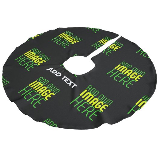 MODERNE BEARBEITBARE, EINFACHE TEMPLATE FÜR SCHWAR LEINENIMITAT WEIHNACHTSBAUMDECKE (Schrägansicht)