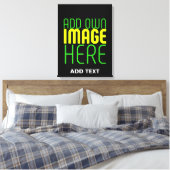 MODERNE BEARBEITBARE, EINFACHE TEMPLATE FÜR SCHWAR LEINWANDDRUCK (Insitu (Schlafzimmer))