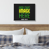MODERNE BEARBEITBARE, EINFACHE TEMPLATE FÜR SCHWAR LEINWANDDRUCK (Insitu (Schlafzimmer))