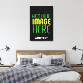 MODERNE BEARBEITBARE, EINFACHE TEMPLATE FÜR SCHWAR LEINWANDDRUCK (Insitu (Schlafzimmer))