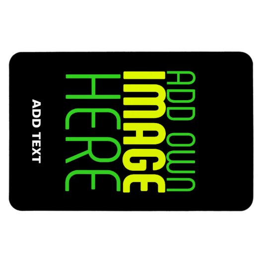 MODERNE BEARBEITBARE, EINFACHE TEMPLATE FÜR SCHWAR MAGNET (Horizontal)