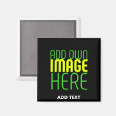 MODERNE BEARBEITBARE, EINFACHE TEMPLATE FÜR SCHWAR MAGNET (Vorderseite/Rückseite)
