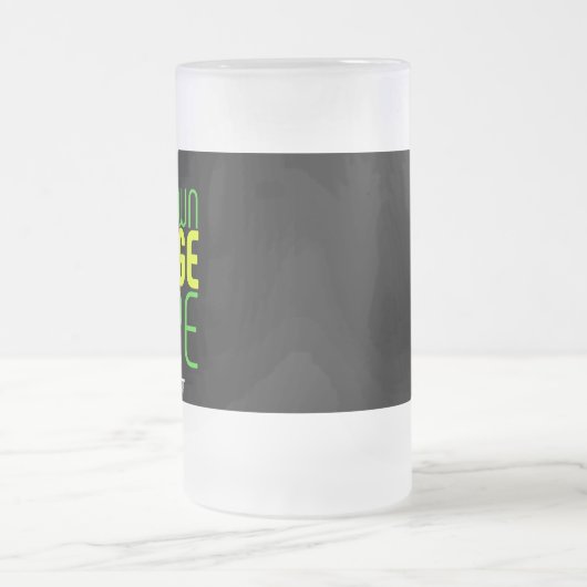 MODERNE BEARBEITBARE, EINFACHE TEMPLATE FÜR SCHWAR MATTGLAS BIERGLAS (Mittel)