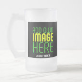 MODERNE BEARBEITBARE, EINFACHE TEMPLATE FÜR SCHWAR MATTGLAS BIERGLAS (Links)