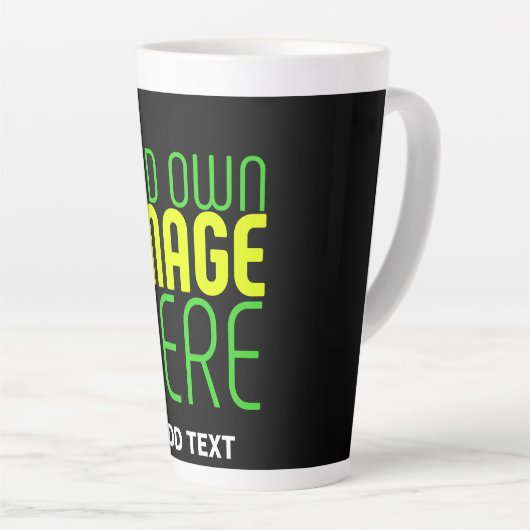 MODERNE BEARBEITBARE, EINFACHE TEMPLATE FÜR SCHWAR MILCHTASSE (Rechte Ecke)