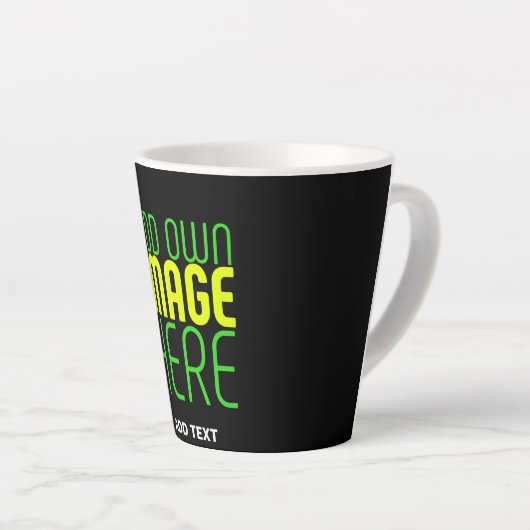 MODERNE BEARBEITBARE, EINFACHE TEMPLATE FÜR SCHWAR MILCHTASSE (Rechte Ecke)