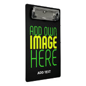 MODERNE BEARBEITBARE, EINFACHE TEMPLATE FÜR SCHWAR MINI KLEMMBRETT (Schrägansicht)