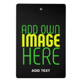 MODERNE BEARBEITBARE, EINFACHE TEMPLATE FÜR SCHWAR MINI KLEMMBRETT (Rückseite)