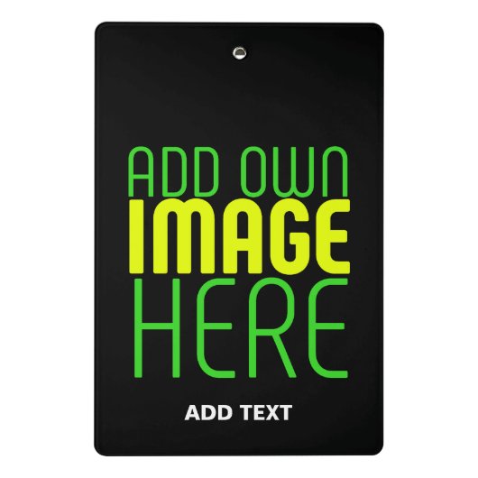 MODERNE BEARBEITBARE, EINFACHE TEMPLATE FÜR SCHWAR MINI KLEMMBRETT (Rückseite)