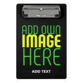 MODERNE BEARBEITBARE, EINFACHE TEMPLATE FÜR SCHWAR MINI KLEMMBRETT (Vorderseite)